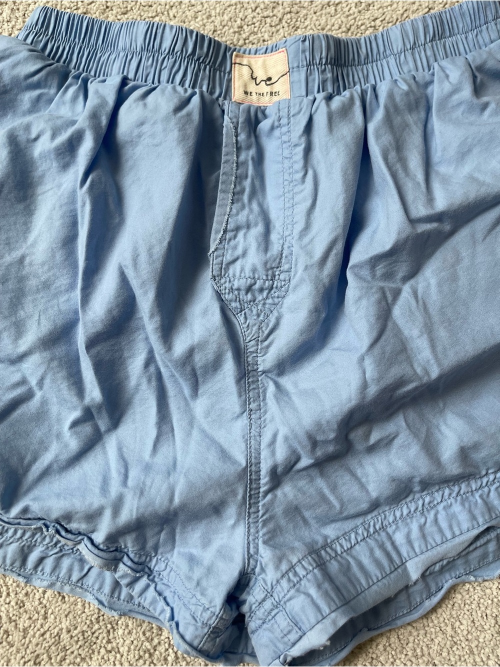 Free People We The Free Blue Pull On Shorts Womens Small Lightweight Boho